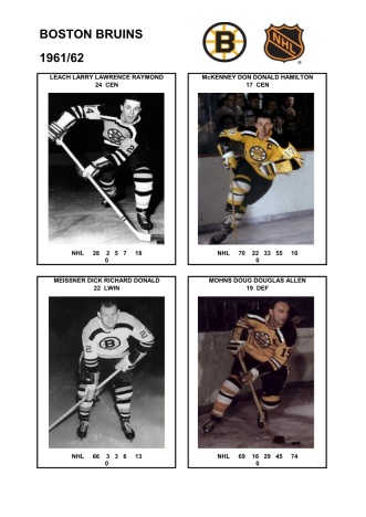 NHL bos 1961-62 foto hracu4