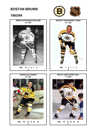 NHL bos 1963-64 foto hracu1