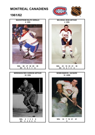 NHL mtl 1961-62 foto hracu1