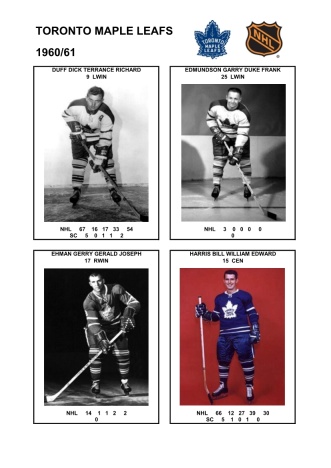NHL tor 1960-61 foto hracu2