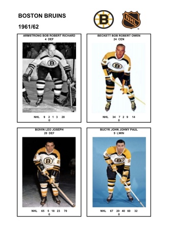 NHL bos 1961-62 foto hracu1